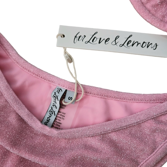 2pc For Love And Lemons Tiana Shine Bikini Top & Bottom - Picture 5 of 6